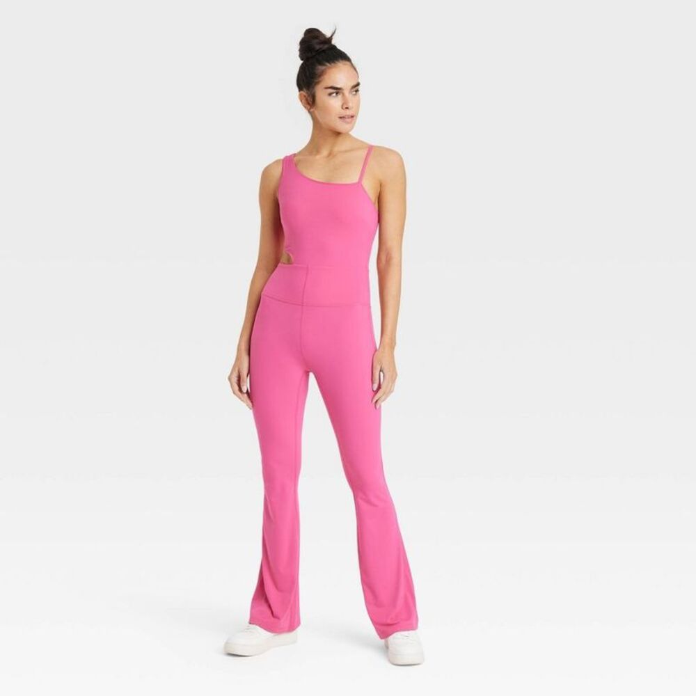 Women's Asymmetrical Flare Bodysuit - JoyLab Pink S